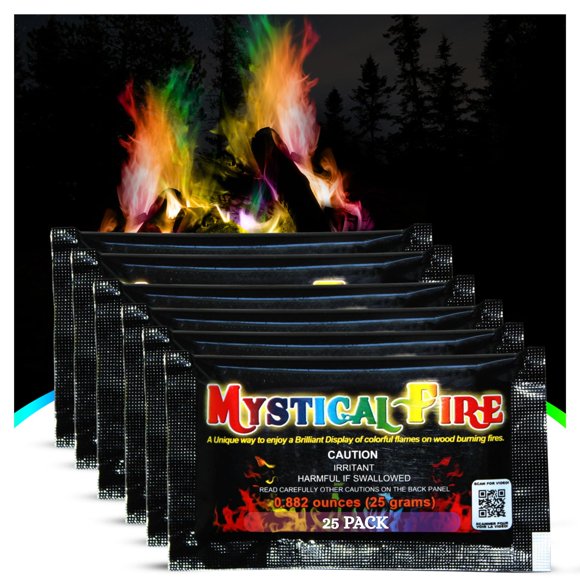 Mystical Fire Color Changing Packets Fire Pits Campfire Long-Lasting Enchanted Multi-Color Magical Family Fun for Indoor Fireplace