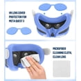 thumbnail image 2 of Silicone Cover Set Compatible with Oculus/Meta Quest 3 Accessories, Touch Controller Grips Cover, VR Shell Cover, Facial Interface Cover, Protective Lens Cover, Tempered Glass Lens Caps, 2 of 6