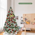 thumbnail image 2 of Gymax 6 FT Pre-lit Snow Sprayed Christmas Tree Artificial Xmas Tree w/ 8 Lighting Modes, 2 of 10