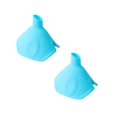 thumbnail image 1 of Oleegame 2PC Multi Functional Silicone Funnel And Hot Pot Clip Heat Bowl And Dish Clip With Small Aperture Kitchen Tool Blue, 1 of 9