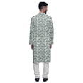 thumbnail image 3 of Atasi Button Down Asymmetric Printed Long Sleeve Rayon Kurta Pyjama Set, 3 of 4
