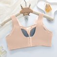 thumbnail image 4 of Virmaxy Soutien-Gorge Sans Fil pour Femmes Aguichant Mince en Dentelle Soutien-Gorge Rassemblant Sans Armature Confortable Fixe Ajustable Collection de Poitrine Coton Beige TG, 4 of 7