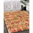 thumbnail image 3 of Ahgly Company Tapis d'Intérieur Rectangulaire Transitionnel Orange Lavable à la Machine, 8 Pieds x 10 Pieds, 3 of 7