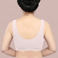 thumbnail image 3 of Bra Sets for Women Solid Sleeveless Plus Size Lingerie Front Four Button Wide Strap Tank Bra V-Neck Convertible Bra Feature Hook and Eye Closure Push-up Bra Style Y-70 , Pink-a XL, 3 of 4