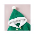 thumbnail image 4 of Honganda Infant Christmas Hooded Romper with Double-Breasted, Fur Ball, 4 of 9