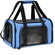 Pet Carrier, Staron Spacious Portable Pet Carrier, 40x25x25cm Oxford Cloth Travel Bag for Cats Dogs Adjustable Shoulder Strap Easy Clean, Blue