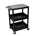 thumbnail image 1 of Luxor Flat Top and Tub Middle / Bottom Shelf Cart -Black, 1 of 4