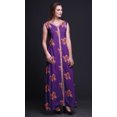 thumbnail image 3 of Bimba Floral Printed Front Slit Sleeveless Summer Spring Long Women BeachDress-Small, 3 of 5