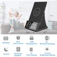 thumbnail image 3 of Réveils à Recharge Sans Fil avec Radio FM, Haut-Parleur Bluetooth avec Port de Charge USB, Horloges Électriques pour Chambre/enfants, Variateur de Volume d'Alarme et de Luminosité Réglable, Répétition, Lecture de Cartes TF, 3 of 5