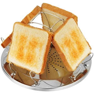 4 slices camping toaster with foldable stand Porous tray Bread toaster for families Outdoor gas stove Picnic Foldable