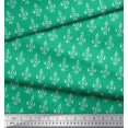 thumbnail image 3 of Soimoi Green Cotton Duck Fabric Floral Block Print Sewing Fabric Yard 42 Inch Wide, 3 of 5