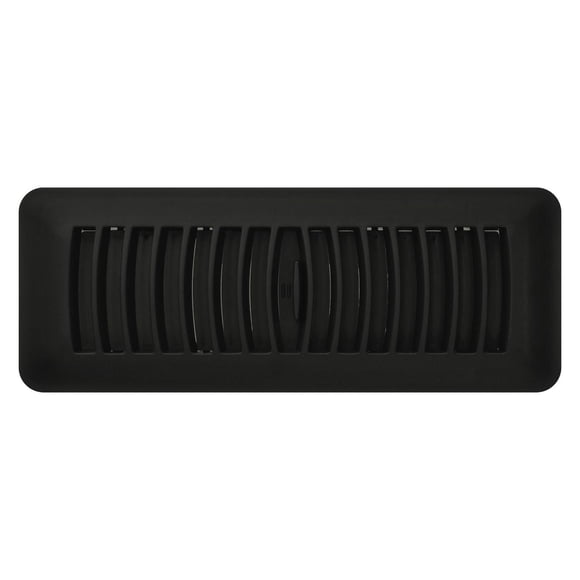 Imperial 3" x 10" Black Plastic Floor Register, Louvered, 1-pk