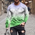 thumbnail image 1 of Meichang T-Shirt à Manches Longues pour Hommes Doux, T-Shirts Graphiques pour Hommes Tendance avec Imprimé 3D d'Illusion d'Optique, T-Shirts Mode à Col Rond pour le Gym à Manches Longues pour Hommes, 1 of 5