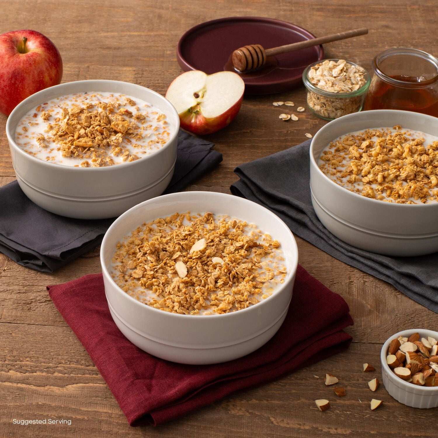 Quaker Céréales granola Croque Nature Légères et croustillantes Saveur Miel et noix