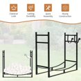 thumbnail image 2 of DORTALA 33'' Firewood Rack W/Removable Kindling Holder, Indoor Outdoor Steel Fireplace Wood Organizer, Easy Set-up Log Storage St, 2 of 9