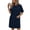 🔥 Navy, variant on Sentmoon Shirt Dresses for Women with Pockets Crew Neck Solid Color Cute Summer Dresses for Women Short Sleeve Regular Fit Summer Vacation Essentials for Women Maxi Dress for Work and Office XL