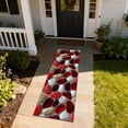 thumbnail image 5 of Corridor Stone Patterned Carpet 3D Pebble Pattern Entrance Carpet Washable Carpet Bathroom Stone Patterned Floor Mat Bedroom Long Bedside Mat Kitchen Floor Mat Throw Blanket Set Possum Blanket Lap, 5 of 5