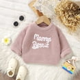 thumbnail image 2 of MIASHUI Chandails pour Enfants Col Rond Manches Longues Chandail-Over Garçons Filles Lettre Tricoté Chandail en Molleton, Rose, 18-24 Mois, 2 of 9