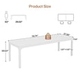 thumbnail image 2 of Fnova 78.7" Modern Computer Desk with Wood Desktop, Metal Frame Office Desk, White, 2 of 14