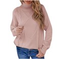 thumbnail image 1 of IROINID Pull à Col Roulé pour Femmes Women'S Strass Col Roulé Couleur Unie Loisirs Mi-Longue Manches Longues Chandails, 1 of 8
