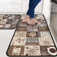 thumbnail image 4 of Coffee Kitchen Rugs Kitchen Mats for Floor 2 Piece, Anti Fatigue Floor Mat for Kitchen, Kitchen Floor Mats for in Front of Sink and Kitchen Matt for Standing for Coffee Kitchen Decor 17"X30"+17"X47", 4 of 5