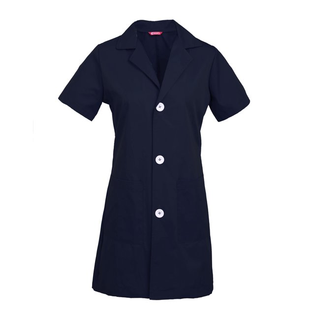 Manteau de Laboratoire à Manches Courtes pour Femmes