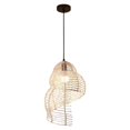 thumbnail image 2 of segolike Woven Bamboo Pendant Lighting Fixture, Aesthetic Hand-made Pendant LED Light for Conch, 2 of 9