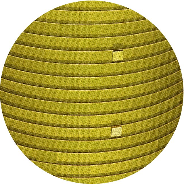 Ahgly Tapis Rond Lavable en Machine Intérieur Transitionnel Jaune Foncé Vert, 5 Pieds Rond