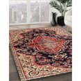 thumbnail image 2 of Ahgly Company Indoor Round Traditional Red Medallion Area Rugs, 3' Round, 2 of 6