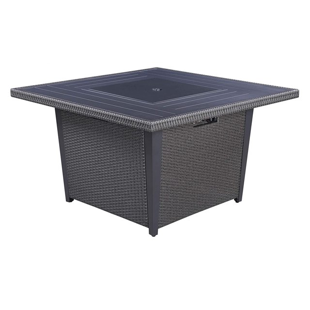 Kinger Home 42" Ethan Patio Extérieur Table de Puits de Feu avec Coupe-Vent, Gris