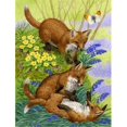 thumbnail image 1 of Carolines Treasures ASA2131GF Fox Cubs Drapeau Jardin Taille, 1 of 3