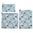 thumbnail image 2 of MesaSe Lot de 3 Sacs Réutilisables pour Sandwichs et Collations, Sacs à Collation à Fermeture Éclair Sécuritaires pour Conserves, Friandises et Contenants de Rangement pour Sandwichs, 2 of 2