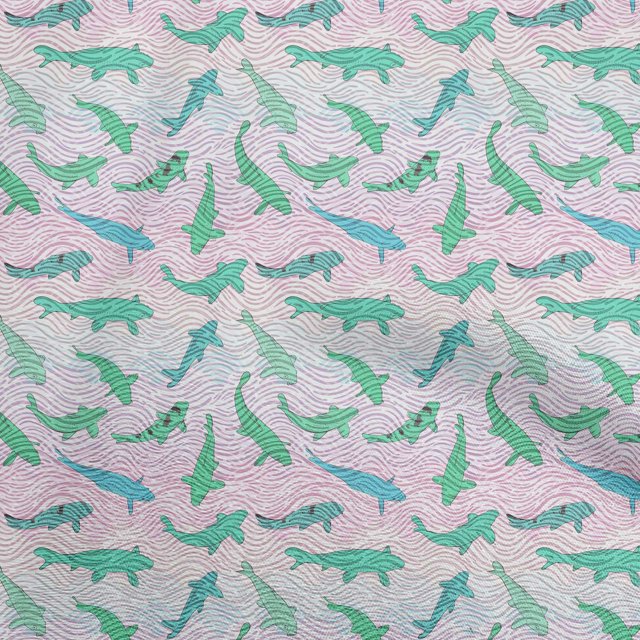oneOone Polyester Spandex Light Green Fabric Asian Japanese Koi Fish With Wave Sewing Craft Projects Fabric Prints By Yard 56 Inch Wide