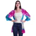 thumbnail image 1 of Moomaya Boléro en Georgette Imprimée à Volants, Ourlet Tombant, Couvre-Maillot de Plage pour Femmes, 1 of 5