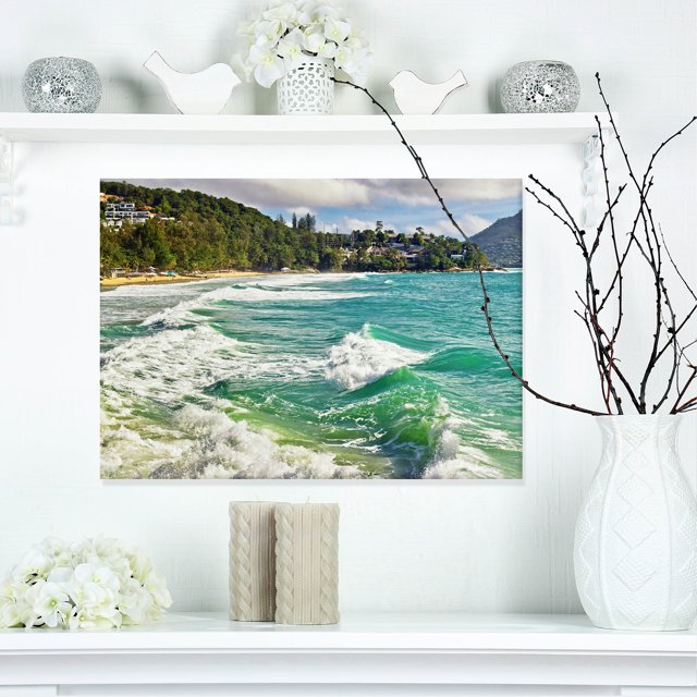 Exotic Tropical Beach Blue Waters - Oversized Beach Canvas Artwork