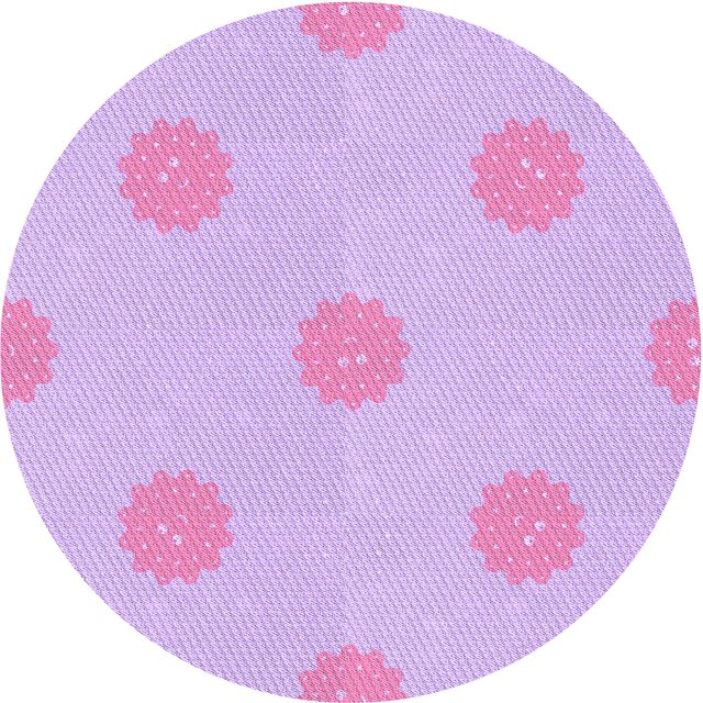 Ahgly Company Tapis d'Intérieur Lavable en Machine Carré Transitionnel Heliotrope Violet, 3 Pieds Carré