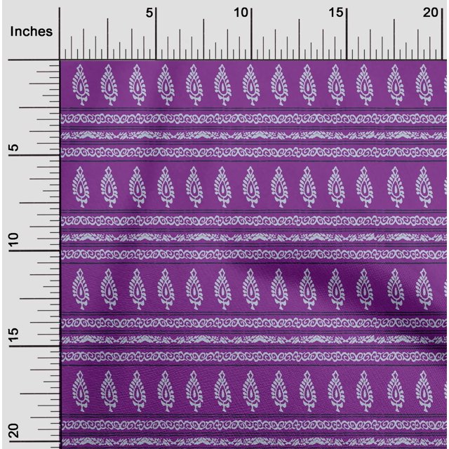 oneOone Polyester Lycra Fabric Stripe|Swirl & Floral Block Print Fabric By The Yard 56 Inch Wide
