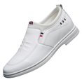 thumbnail image 5 of Summer White Shoes Genuine Leather Korean Style Spring and Autumn Men's Invisible Inner Height Increasing Men's Shoes Business Casual Leather Shoes for Men, 5 of 5