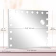 thumbnail image 3 of HOMCOM Miroir de Maquillage Hollywood, Miroir de Maquillage Éclairé avec Port USB, 3 of 10
