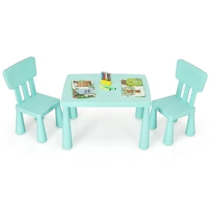 Pemberly Row Table pour enfants & 2 Ensemble de chaises Activité de bébé Jouer à la salle à manger Cadeau bébé