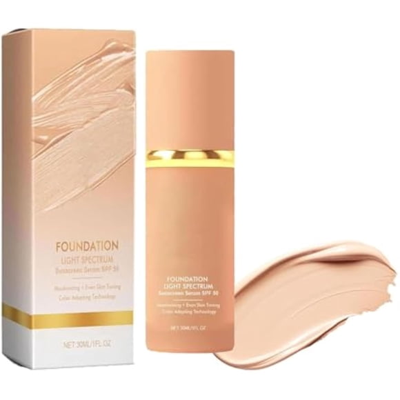 Enjoyaitlife Fond de Teint 4 en 1 - Spectre de Lumière - Fond de Teint Liquide Changeant de Couleur - Cache-Cernes Hydratant à Couvrance Totale pour une Longue Tenue, Imperméable (1 Pcs)