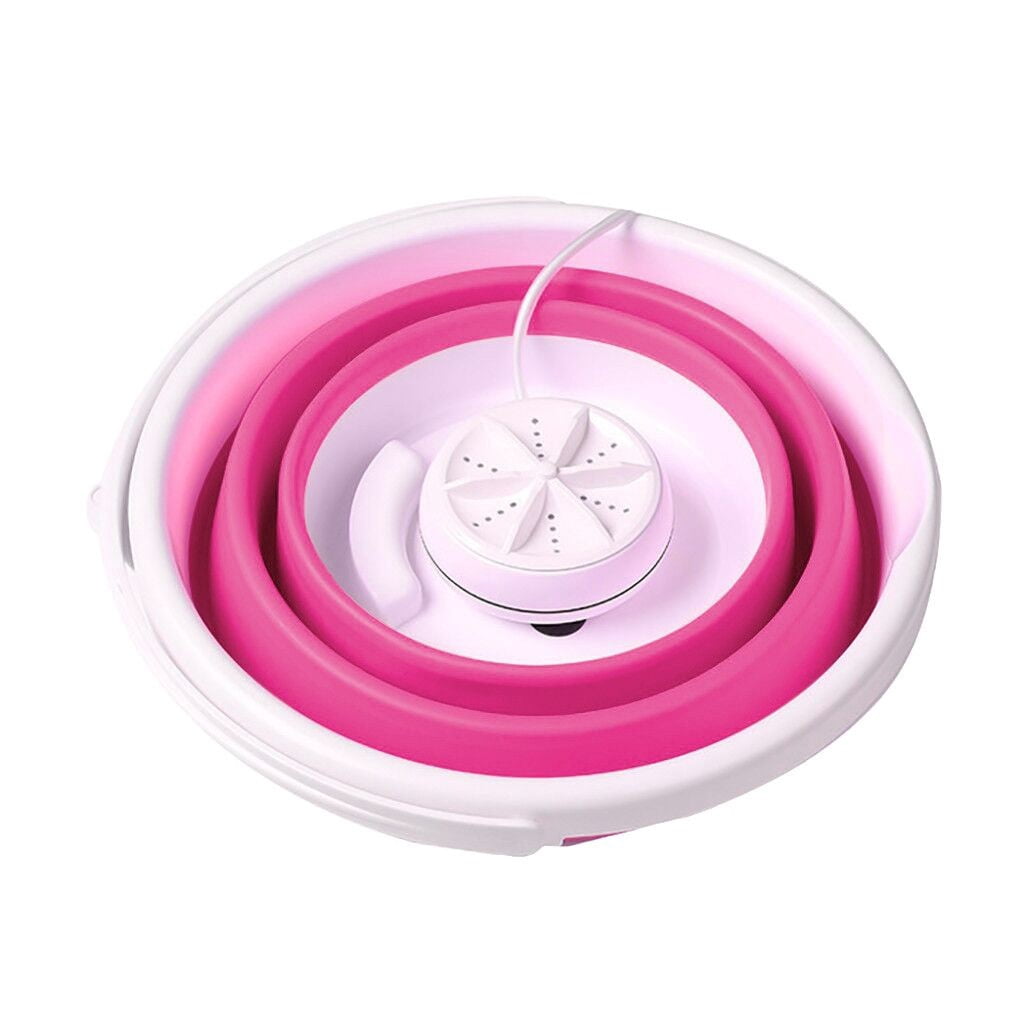 Vwrxbz Portable Washing Machine Foldable Tub with Rotating Turbine Washer USB Powered for Camping Apartment Dorm RV