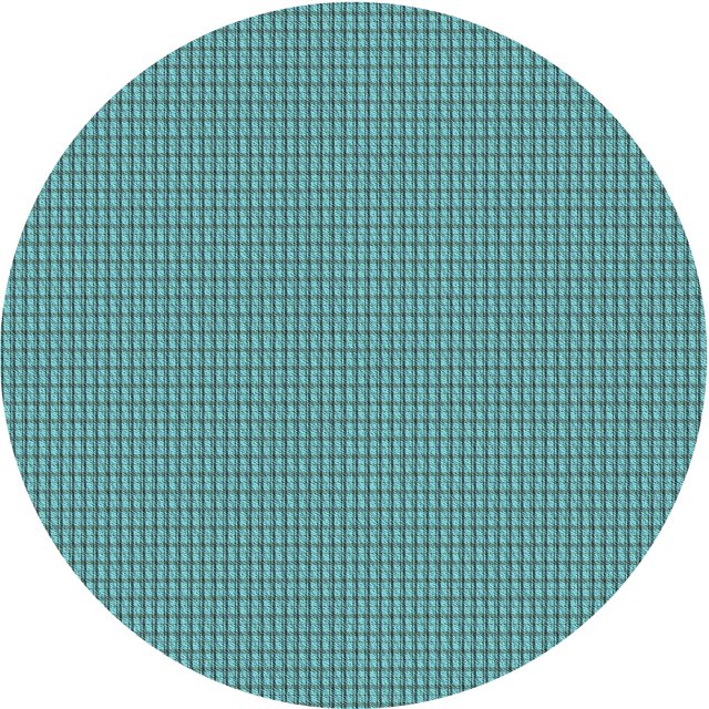 Ahgly Company Tapis de Zone Rond Lavable en Machine Turquoise Vert, 5 Pieds Rond
