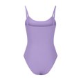 thumbnail image 4 of Penkiiy Combinaisons pour Femmes Combinaison pour Femmes à Encolure Basse Côtelée Sans Manches Débardeur Moulant Justaucorps Violet P Combinaisons, 4 of 5