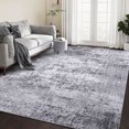 thumbnail image 1 of BERTHMEER 5'x7' Area Rugs for Living Room Bedroom Dining Room Office Farmhouse Kitchen Soft Abstract Distressed Contemporary Modern Washable Indoor Thicker Rugs Carpets, Gray, 1 of 6