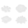 thumbnail image 4 of Coaster  Resin Molds Casting Resin Epoxy  4pcs Coaster  4 Different Styles Flower Design Silicone Molding For Making Decorations, 4 of 8