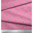 thumbnail image 2 of Soimoi Polyester Crepe Fabric Footprint,Cheese & Rat Kids Print Fabric by Yard 42 Inch Wide, 2 of 3