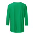 thumbnail image 5 of Mceream Manches 3/4 St Patricks Day Shirt Hauts pour Femmes Printemps Col Rond T-Shirts Décontractés Blouses à Imprimé Floral T-Shirts Graphiques Tenues d'Été Hauts Bohèmes Grande Taille Chemises à Imprimé Trèfle TTTG, 5 of 5
