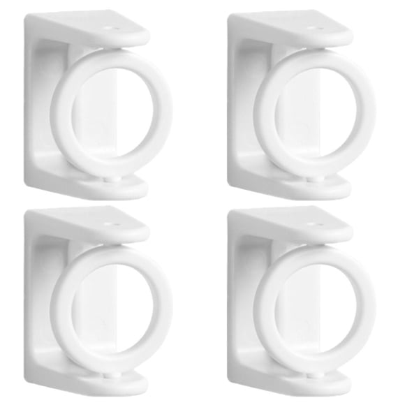 Dosaele 4 Pcs Home Rod Stands Multipurpose Rack Rings Rods Magnetic Curtain White