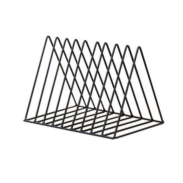 Iron Book Organizer Storage Shelf Magazines Rack Office Study Newspaper Display Stand Decoration Type 9